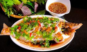 Cá diêu hồng hấp xì dầu